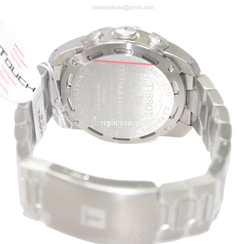 Rolex T013.420.11.057.00 Replica - Quartz - Black Dial - Silver Steel - View 4
