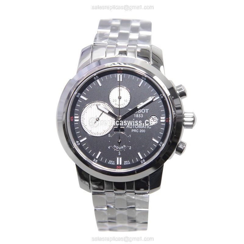 Tissot T-SPORT Automatic - Black Dial - Steel Case - Silver Strap - View 2