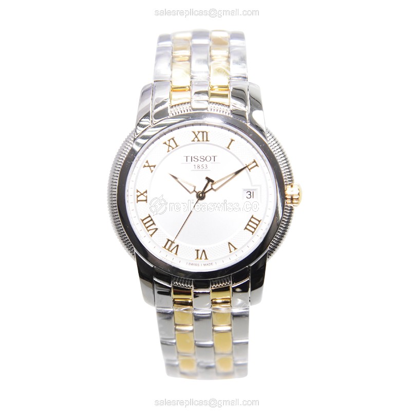 Tissot T-CLASSIC Quartz Steel - White Dial - Silver Strap - Clasp - 22mm - View 2