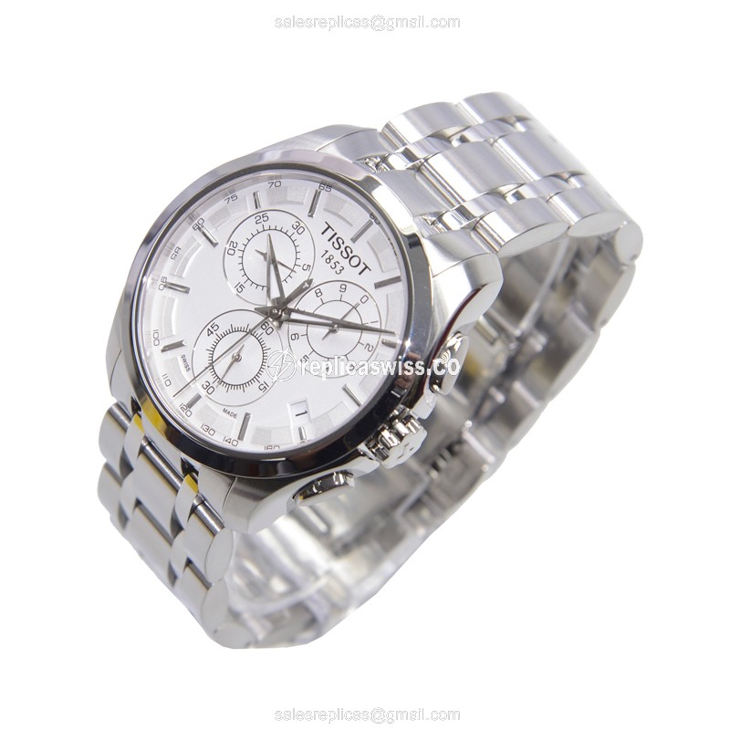 Tissot T-CLASSIC Quartz - Silver Dial - Steel Case & Band - Clasp - View 3