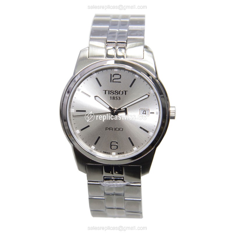 Tissot T-Classic Watch Replica - Quartz Steel Silver Dial - View 2