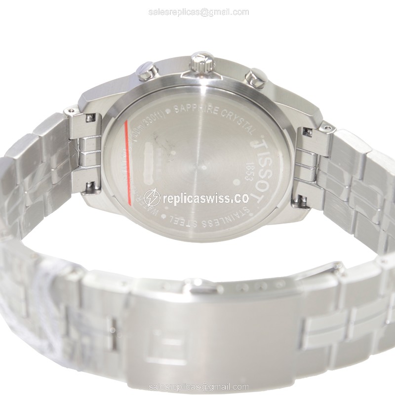 Rolex T-Classic Replica - Quartz - Black Dial - Silver Steel Strap - 40mm Case - View 4