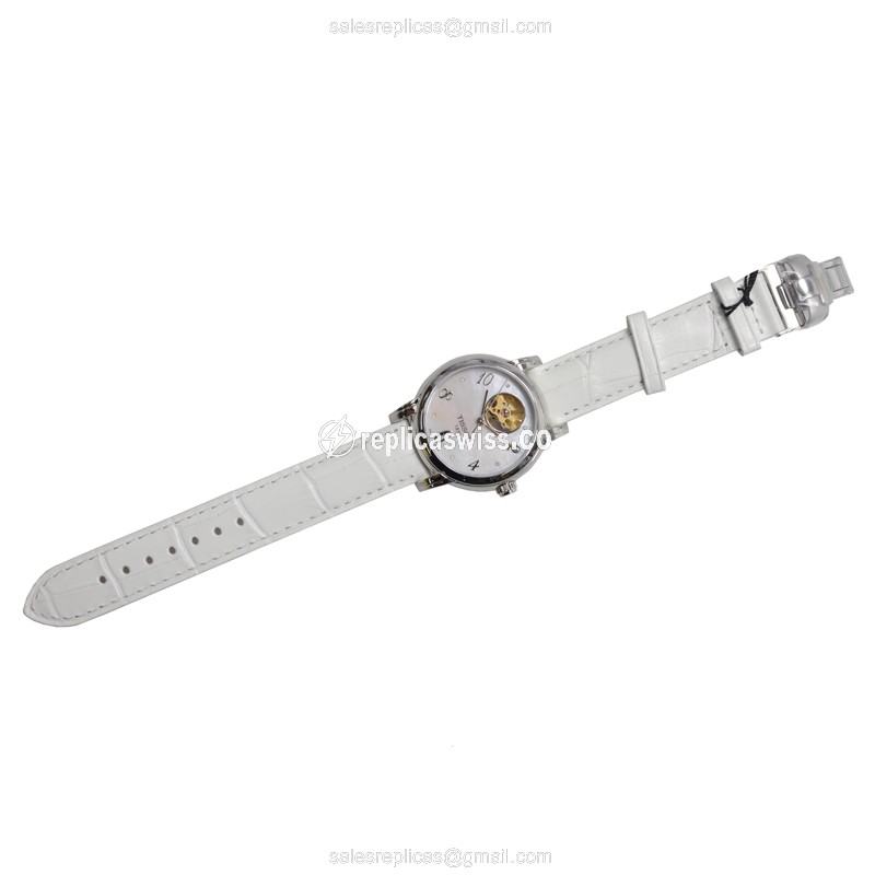 Tissot T-CLASSIC Replica - Automatic - Stainless Steel - White Dial - Leather Strap - View 2