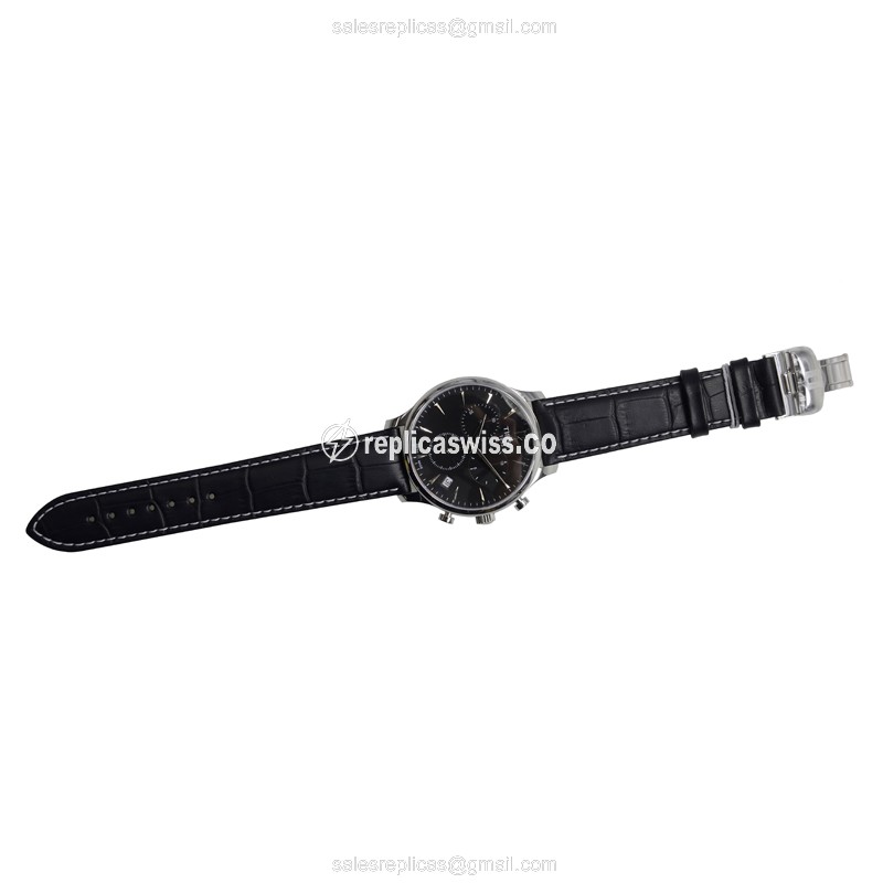 Tissot T-CLASSIC Quartz - Black Dial - Leather Strap - Stainless Steel Case - View 2