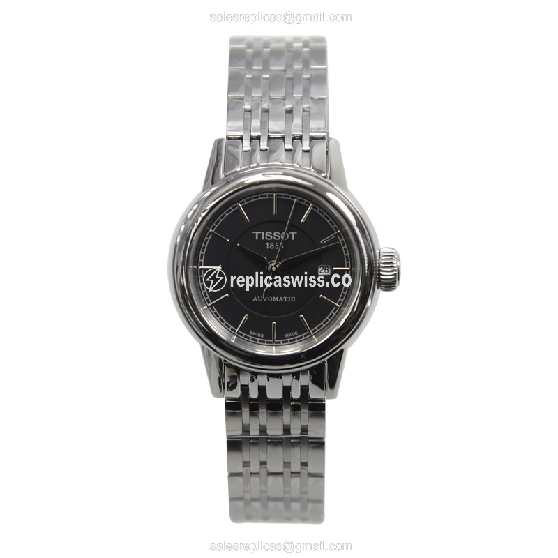 Tissot T-CLASSIC Replica - Automatic - Black Dial - Steel Case - Silver Strap - View 2