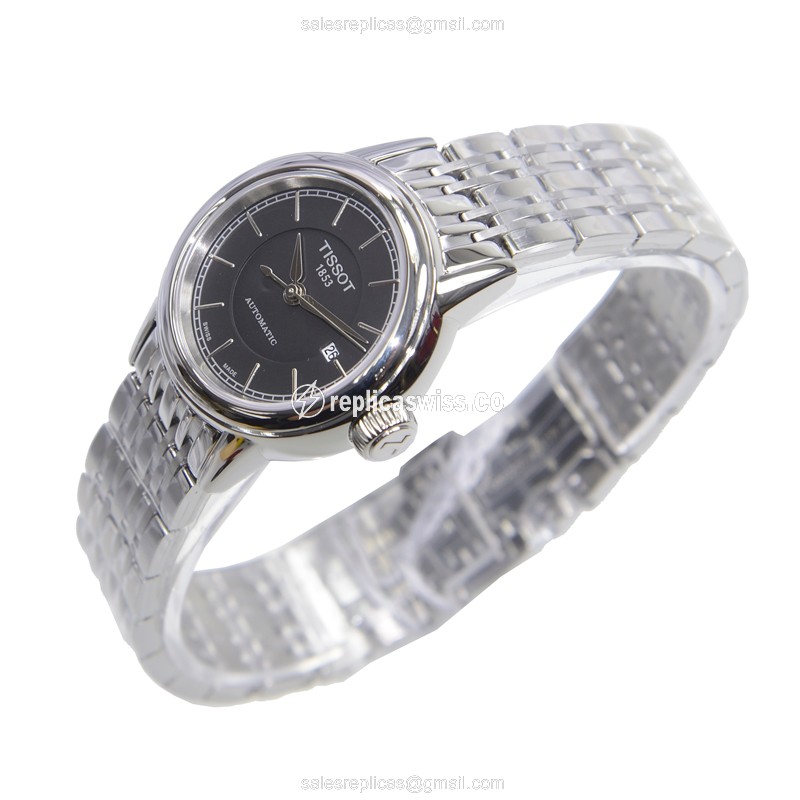 Tissot T-CLASSIC Replica - Automatic - Black Dial - Steel Case - Silver Strap - View 3