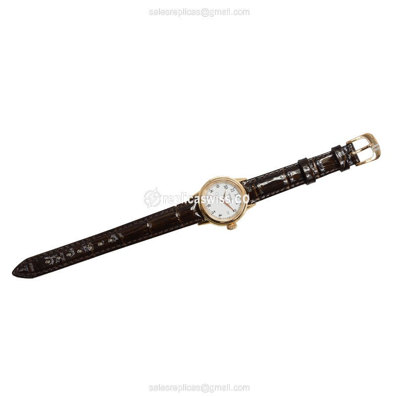 Tissot T-CLASSIC Quartz - Steel Case - White Dial - Brown Leather Strap - Buckle Clasp - View 2