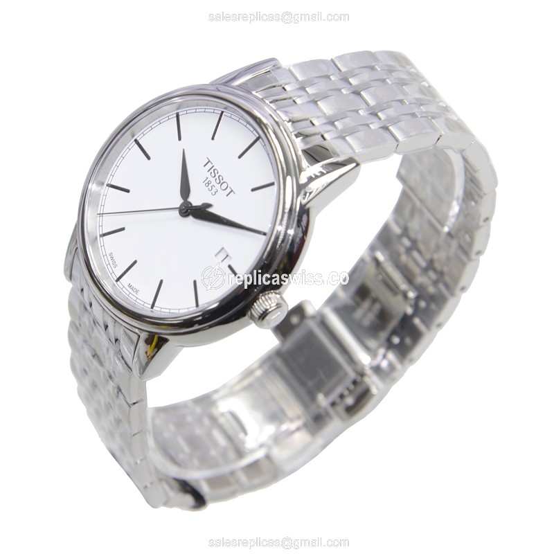 Rolex T-CLASSIC Quartz Replica - White Dial - Stainless Steel Case & Strap - 11mm - View 3