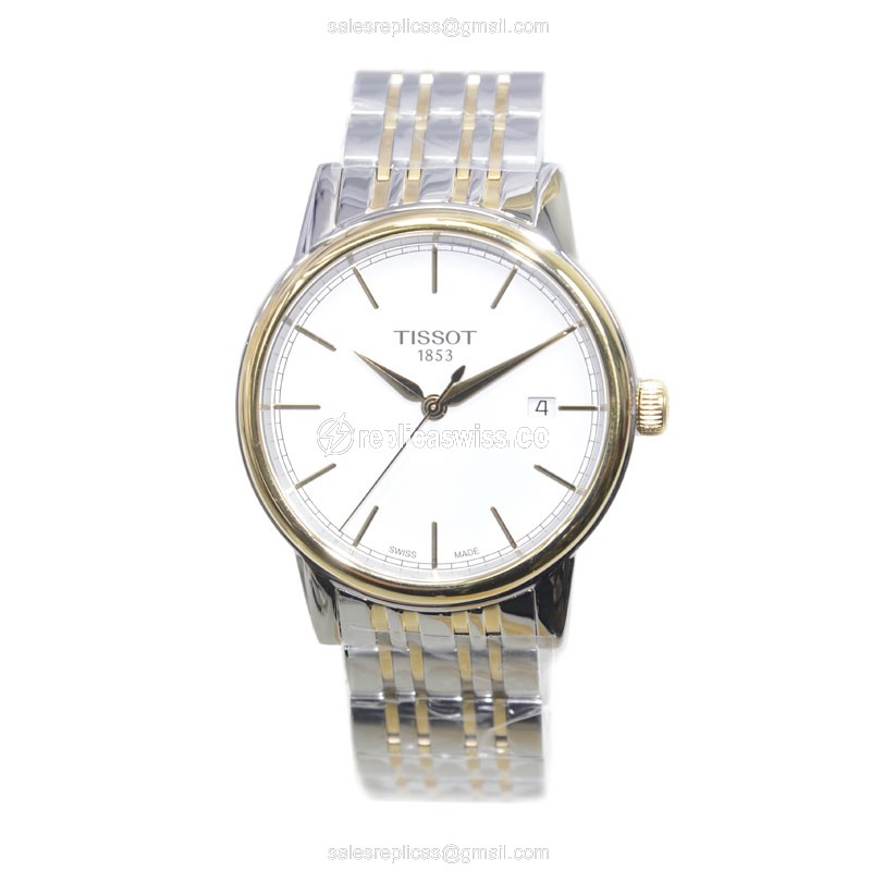 Rolex T-Classic Quartz - Steel Case - White Dial - Silver Band - Clasp - View 2