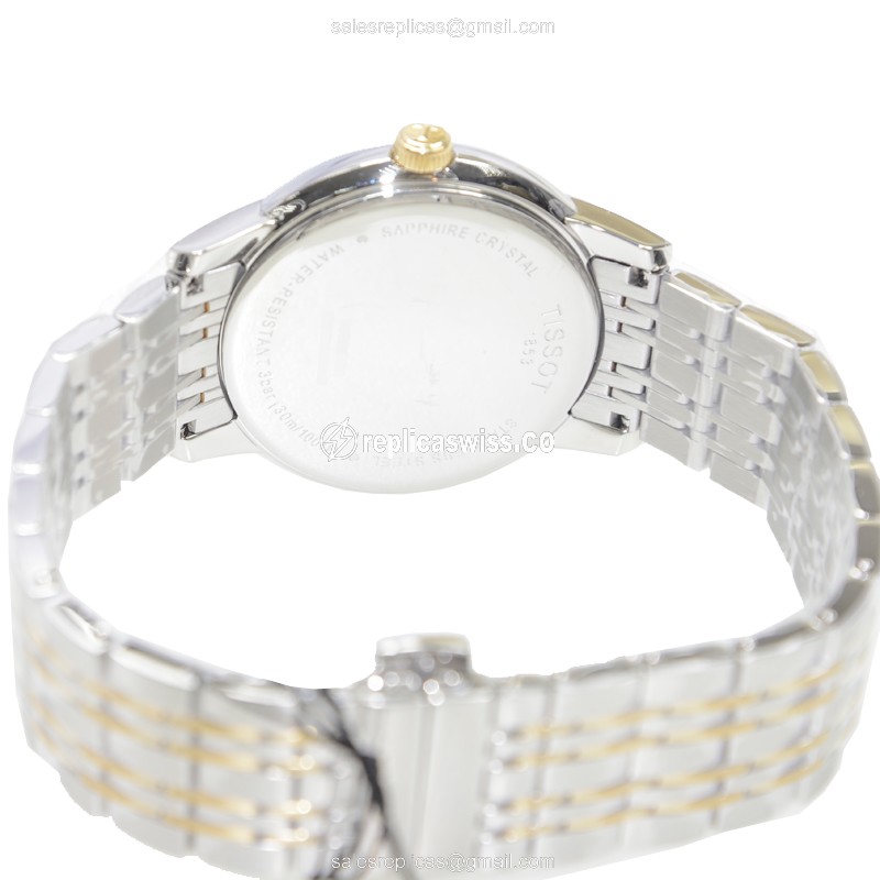 Rolex T-Classic Quartz - Steel Case - White Dial - Silver Band - Clasp - View 4