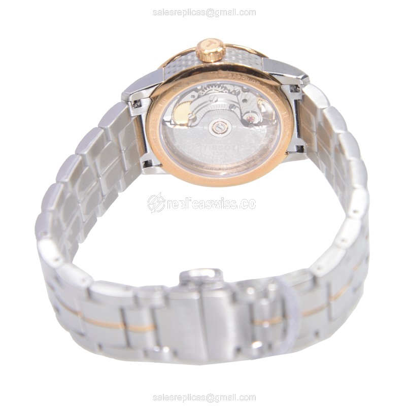 Tissot T-CLASSIC Replica - Automatic - Steel Case - White Dial - Silver Steel Bracelet - View 4