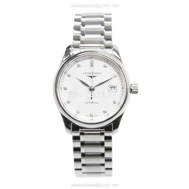 Longines L2.257.4.77.6 Replica - Automatic - Silver Case, Dial, Steel Strap - View 2