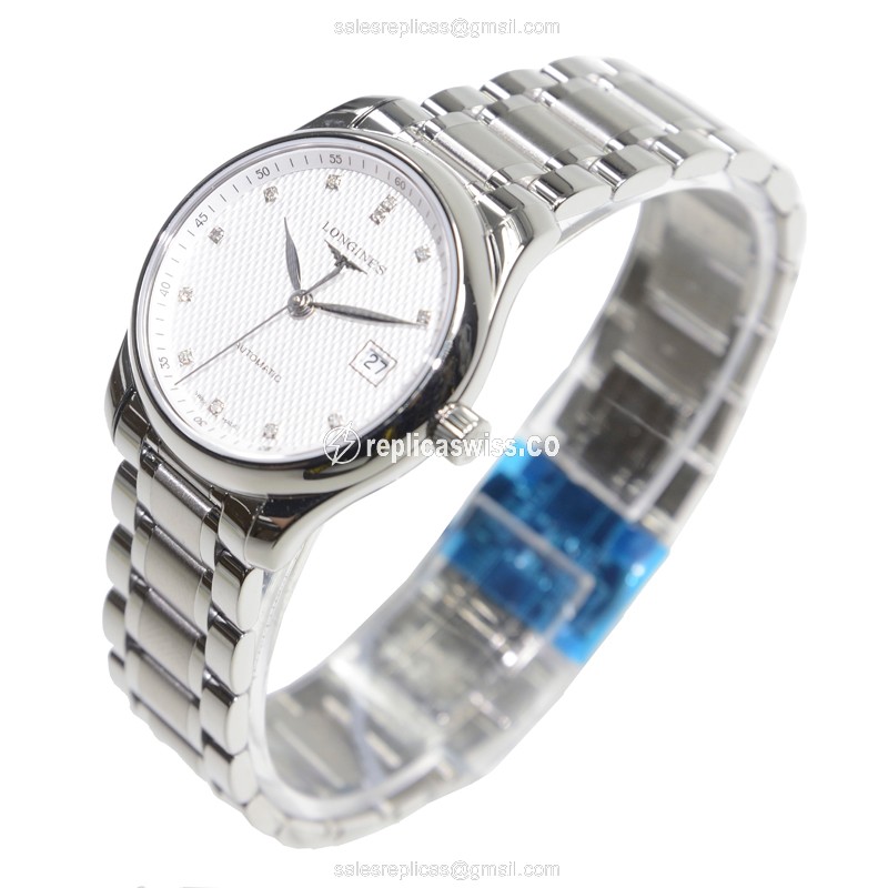 Longines L2.257.4.77.6 Replica - Automatic - Silver Case, Dial, Steel Strap - View 3