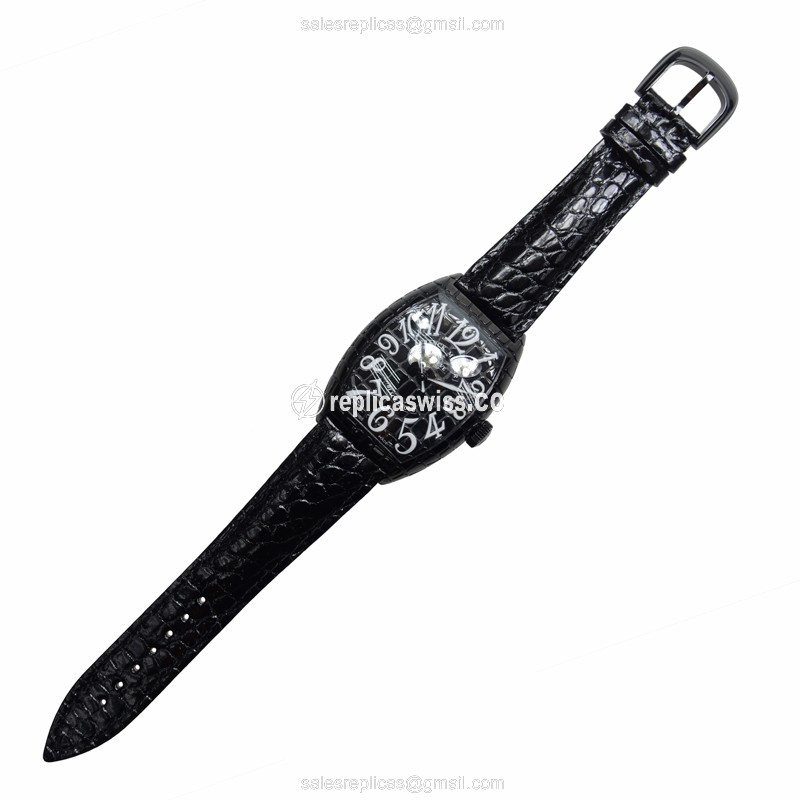 Franck Muller 8880 SC BLK CRO AC Master Comp Replica - Automatic - Steel - Black Dial - Leather Strap - View 2