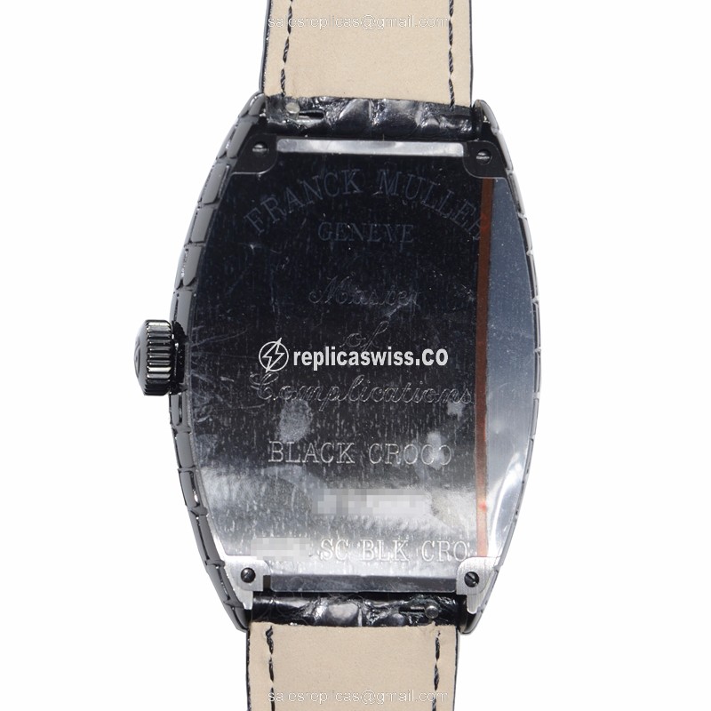 Franck Muller 8880 SC BLK CRO AC Master Comp Replica - Automatic - Steel - Black Dial - Leather Strap - View 3