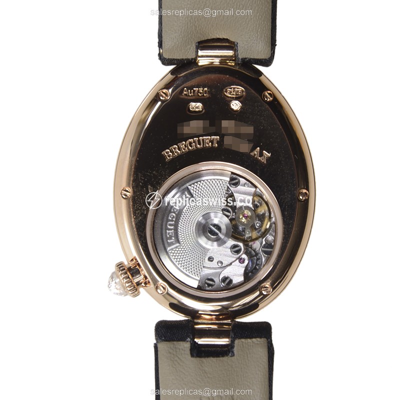 Breguet REINE DE NAPLES Replica - Automatic 18kt Rose Gold - White Dial, Diamond - View 3