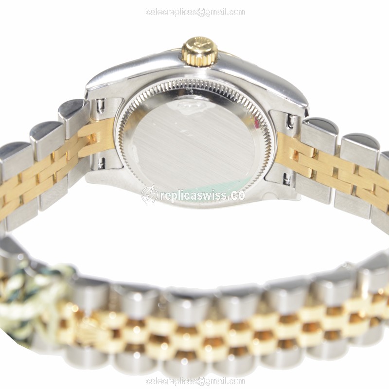 Rolex Lady Datejust Replica - Automatic, Black Dial, Silver Clasp - View 4