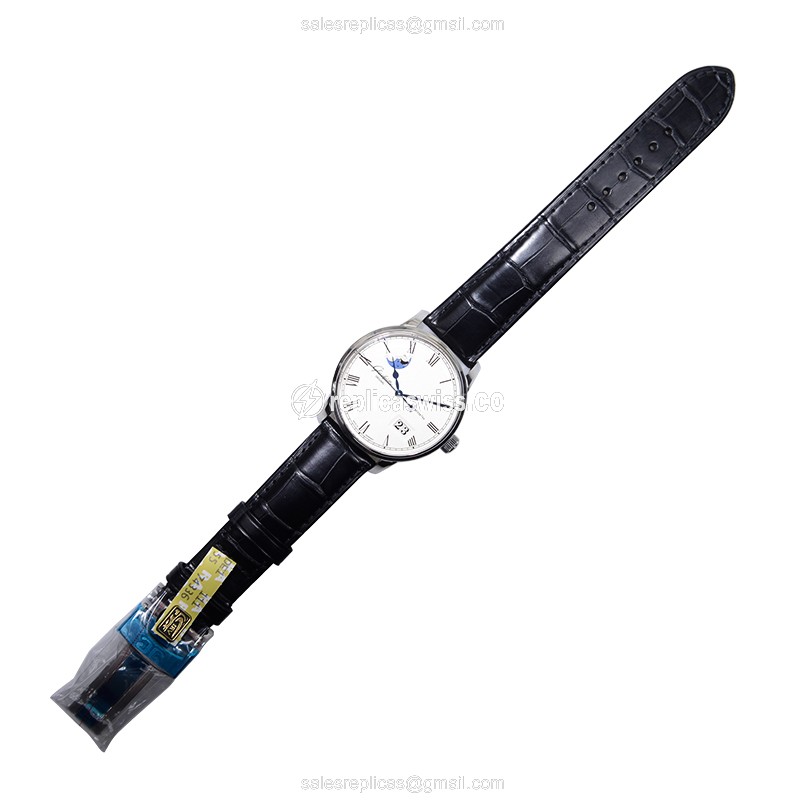 Glashutte Senator Panorama Date - Automatic - Stainless - Silver Dial - Black Alligator Strap - View 2