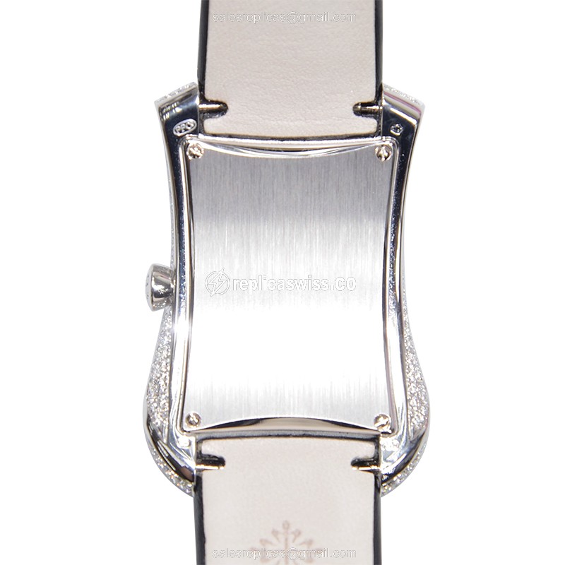 Patek Philippe 4973G-001 GONDOLO Quartz - 18kt White Gold - Diamond - Silver Dial - Buckle Clasp - View 3