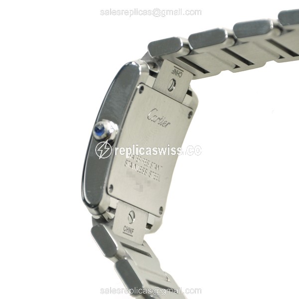 Cartier Tank Replica - Quartz - Steel - White Dial - View 2