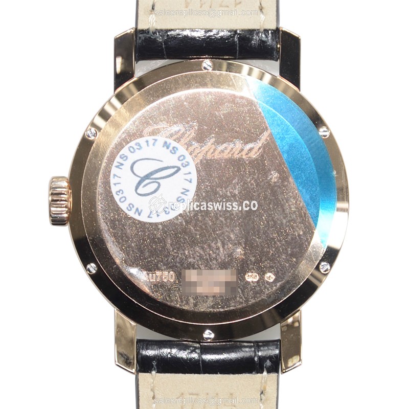 Chopard Classic 124200-5001 - Automatic - 18kt Rose Gold - White Dial - Black Alligator Buckle - View 3