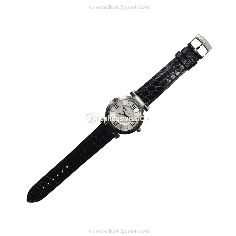 Chopard Imperiale Quartz - Steel Case - Silver Dial - Black Alligator - Sapphire Crystal - View 2