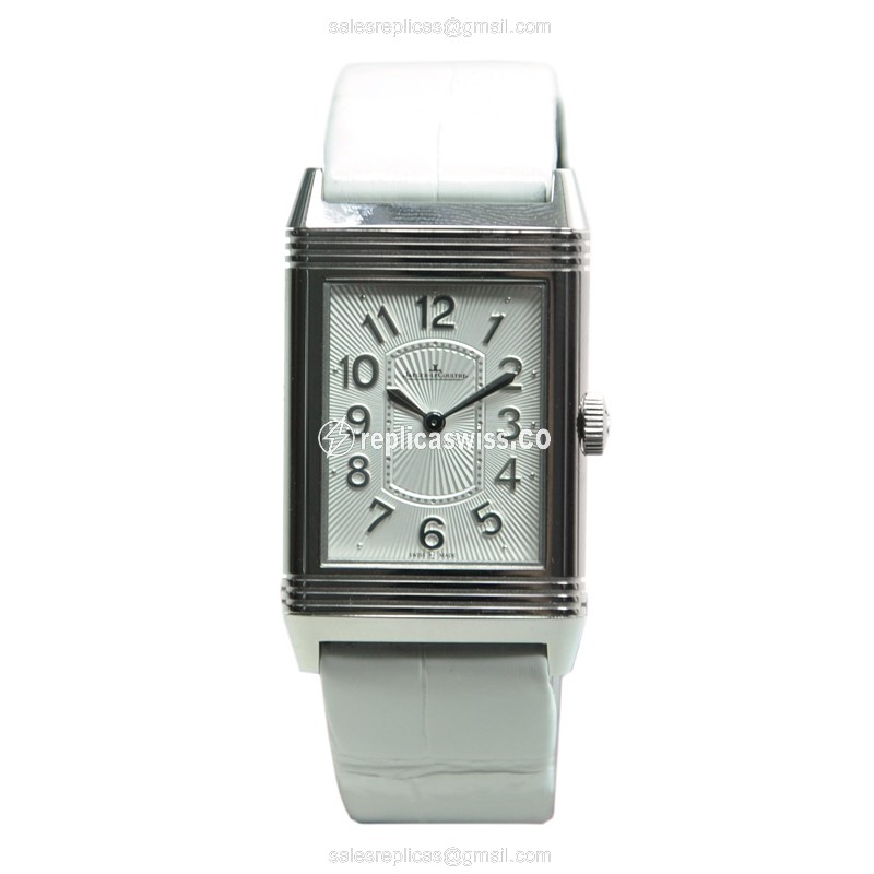 Jaeger-Lecoultre Q3208420 Replica - Quartz - Stainless Steel - Silver Dial - White Alligator Strap - View 2