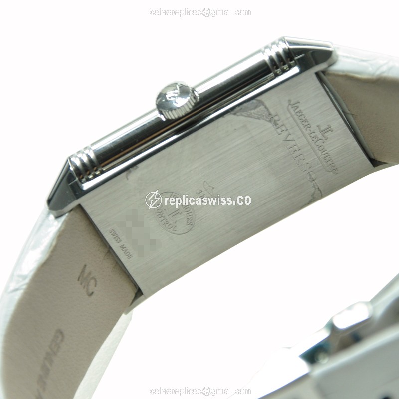 Jaeger-Lecoultre Q3208420 Replica - Quartz - Stainless Steel - Silver Dial - White Alligator Strap - View 4