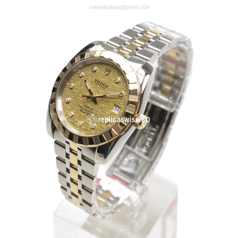 Classique Tudor 21013-62583-10DI-CHCL - Automatic - Gold on Steel - View 3