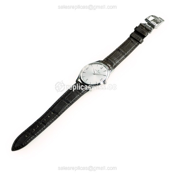 Jaeger-Lecoultre Q1348420 Master Ultra Thin - Manual Wind - Silver Dial - Steel Case - Brown Alligator Strap - View 2