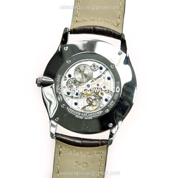 Jaeger-Lecoultre Q1348420 Master Ultra Thin - Manual Wind - Silver Dial - Steel Case - Brown Alligator Strap - View 3