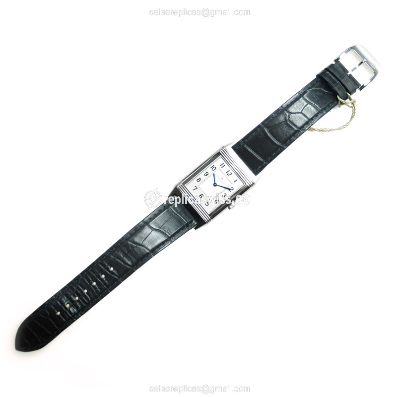 Jaeger-Lecoultre Q2788520 REVERSO - Manual Wind - Steel Case - Silver Dial - Black Alligator Strap - View 2