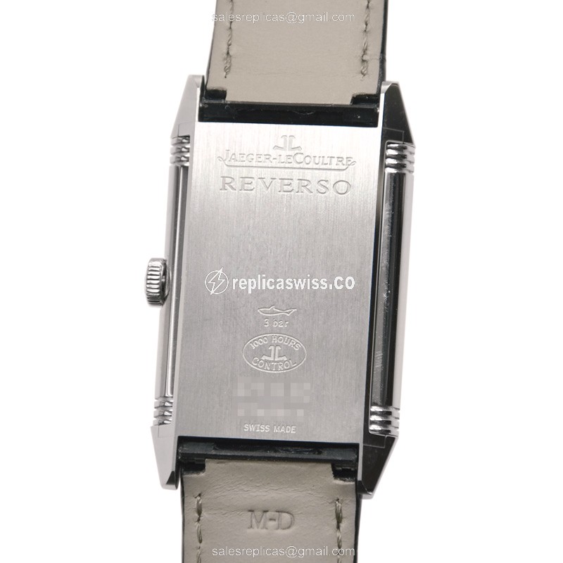 Jaeger-Lecoultre Q2788520 REVERSO - Manual Wind - Steel Case - Silver Dial - Black Alligator Strap - View 3