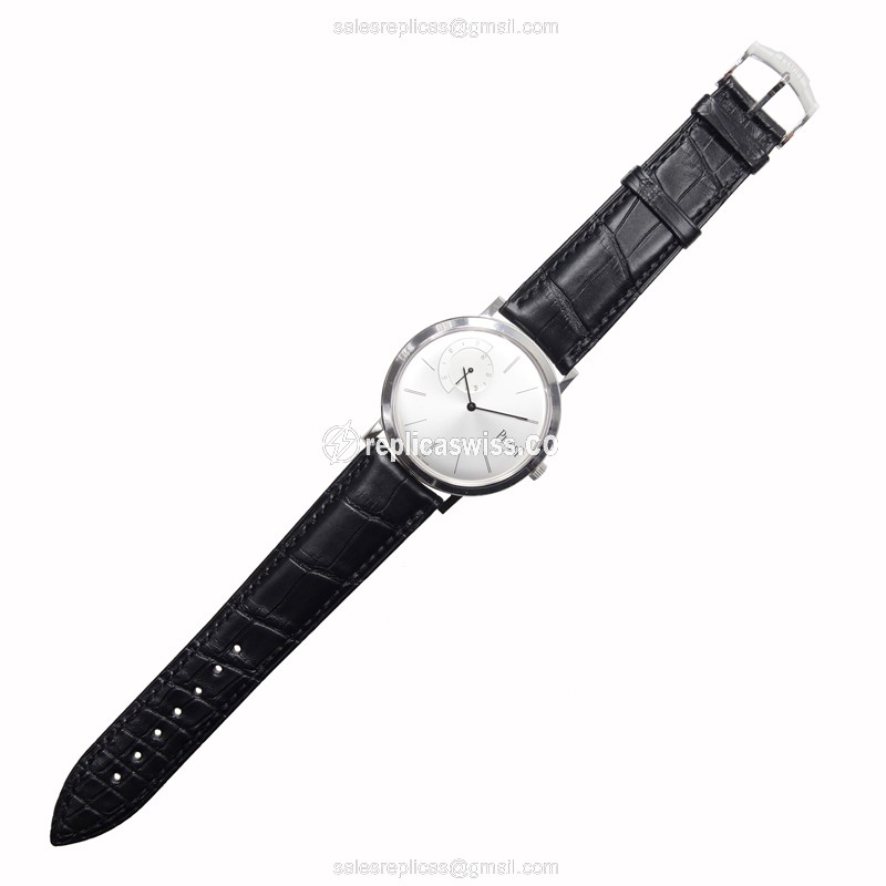 Piaget ALTIPLANO Replica - Manual - 18kt White Gold - Silver Dial - Alligator Black Buckle - View 2