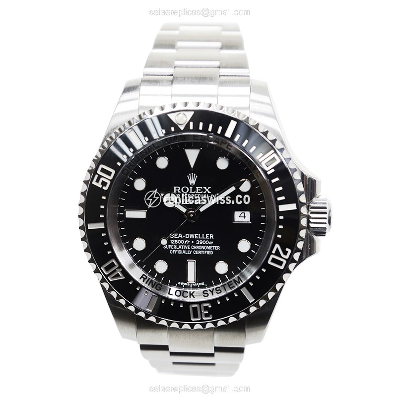 Rolex 116660 SEA-DWELLER Replica - Automatic - Steel - Black - Silver Clasp - View 2