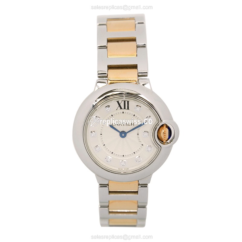 Cartier Ballon Bleu Quartz - Silver Dial - Steel Case - Silver Strap - View 2