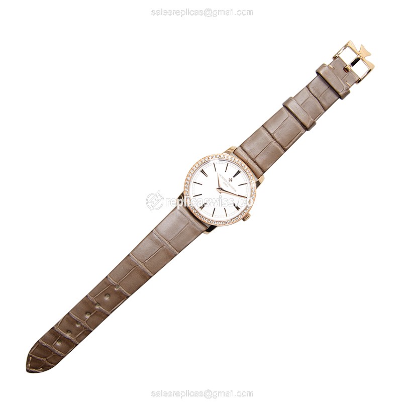 Vacheron Constantin 81590/000R-9847 TRADITIONNELLE Manual Wind 18kt Rose Gold & Diamonds - View 2