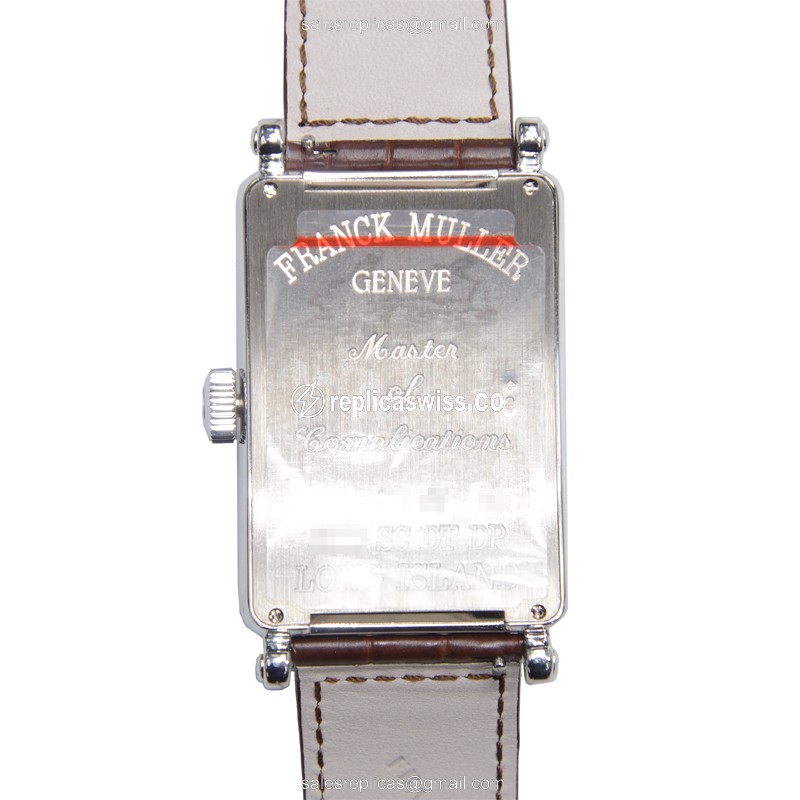 Franck Muller 1300 SC DT DP LONG ISLAND - Auto 18kt White Gold - Diamond Silver Dial - View 3