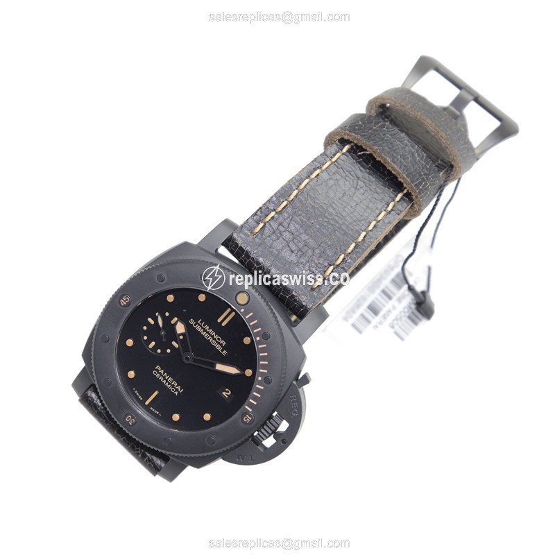 Panerai PAM00508 Replica - Automatic - Ceramic - Black Dial - View 4