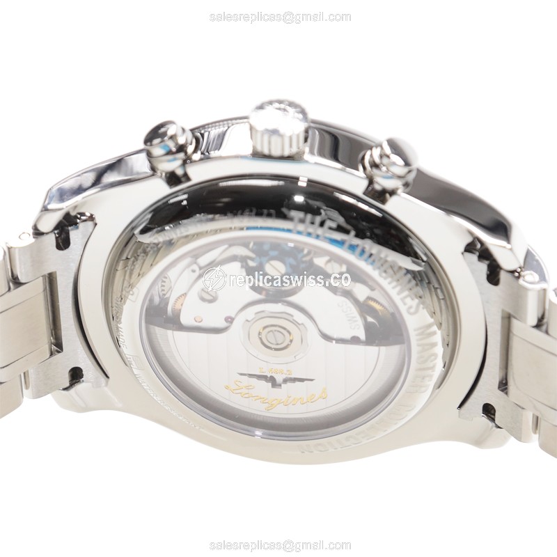 Longines L2.759.4.78.6 Replica - Automatic - Steel Case - White Dial - Silver Steel Strap - View 4