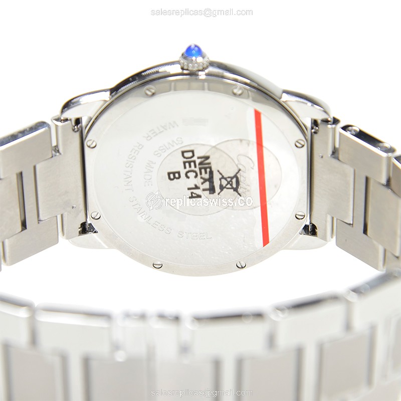 Cartier Ronde Solo Replica Watch - Quartz - Steel - White - View 4