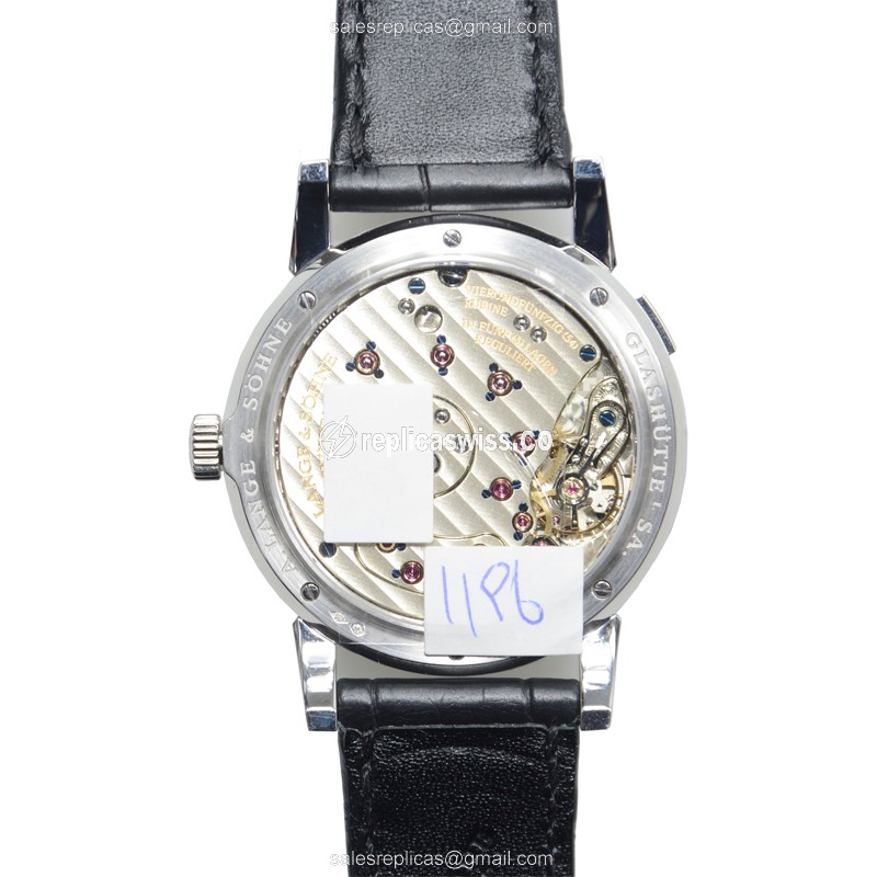 A. Lange & Sohne Replica - Grand Lange 109.025 - Manual Wind - 950 Platinum Case - Silver Dial - Black Alligator Strap - View 3
