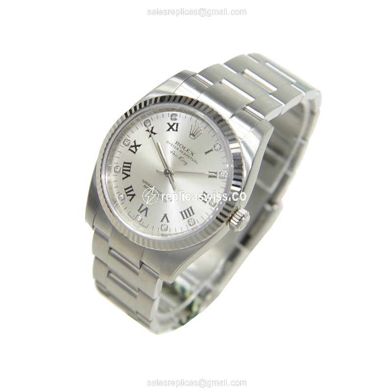 Rolex Datejust Replica - Automatic - White Gold & Steel - Silver Dial - View 3