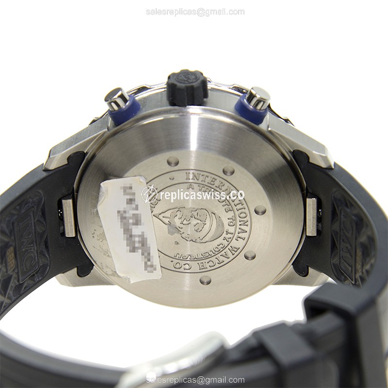 IWC AQUATIMER Replica - Automatic - Stainless Steel - Grey Dial - Rubber Black Strap - View 4