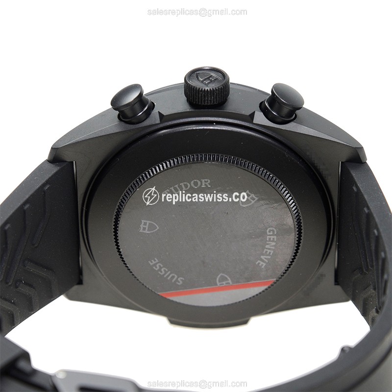 Tudor FastRider Replica - Automatic - Ceramic - Black Dial - Black Rubber Strap - View 4