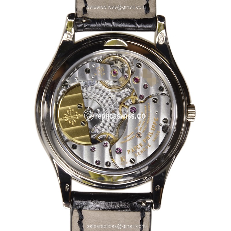 Patek Philippe 5140G-001 Grand Complications - Auto - 18kt White Gold - White Dial - Black Alligator Strap - View 3