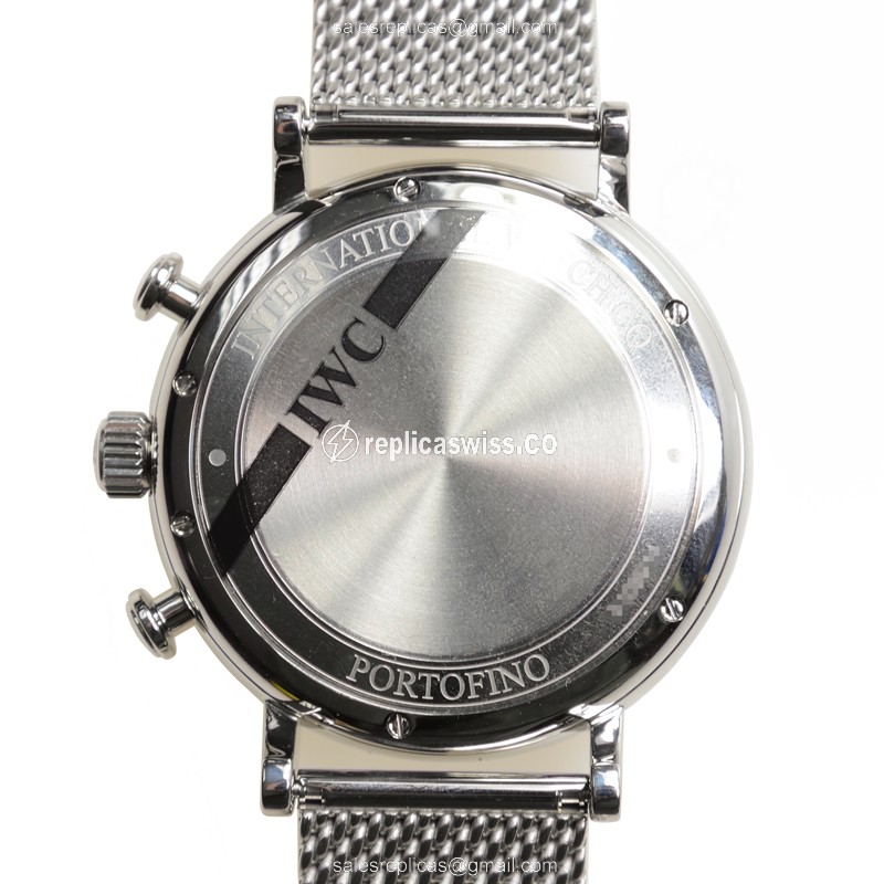 IWC Portofino Replica - Automatic - Black Dial - Silver Steel - Sapphire Crystal - View 3