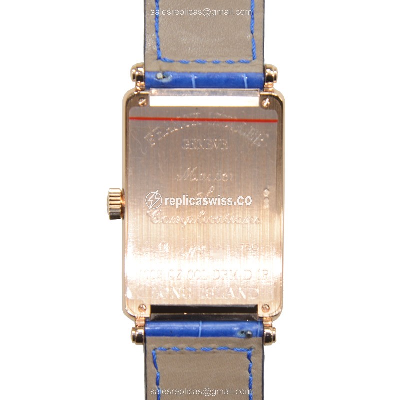 Franck Muller 1002 QZ COL DRM D 1R (5N) LONG ISLAND Quartz 18kt Rose Gold & Diamonds - View 3