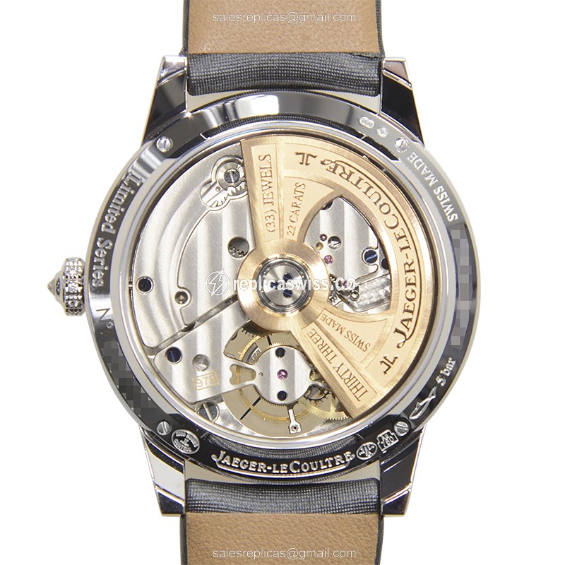 Jaeger-Lecoultre Rendez-Vous Replica - Automatic - 18kt White Gold - Diamond Accents - Blue Dial - View 3