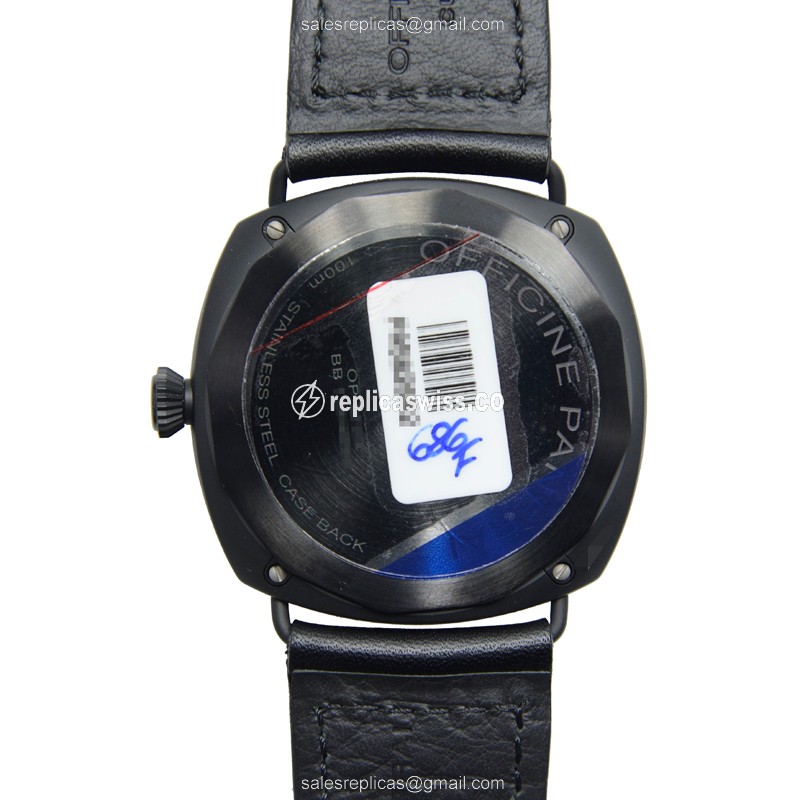 Panerai PAM00292 RADIOMIR - Manual - Steel Case - Black Dial - Black Cowhide Strap - Sapphire Crystal - View 3